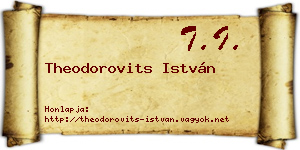 Theodorovits István névjegykártya