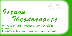 istvan theodorovits business card